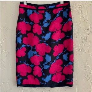 Banana Republic Bold Floral Pencil Skirt Size 2